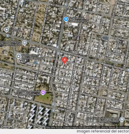 Vista satelital referencial