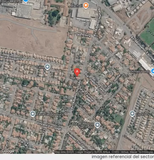Vista satelital referencial