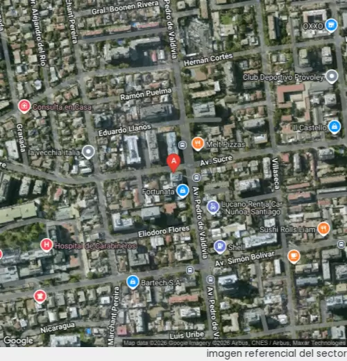 Vista satelital referencial