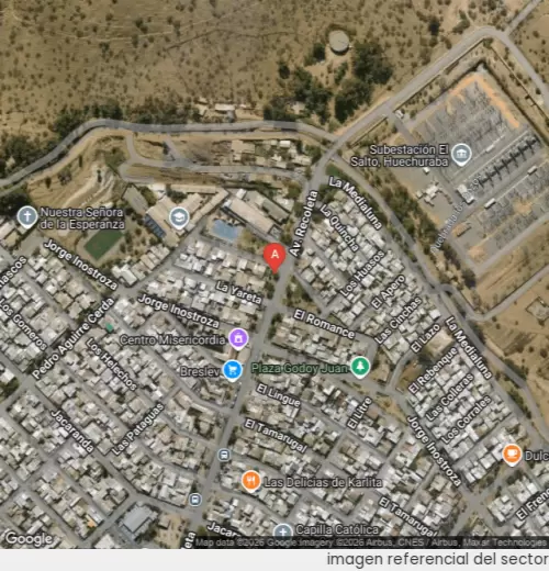 Vista satelital referencial