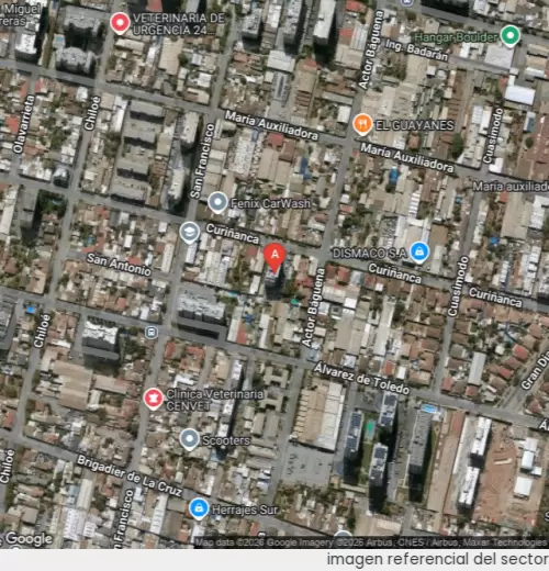 Vista satelital referencial