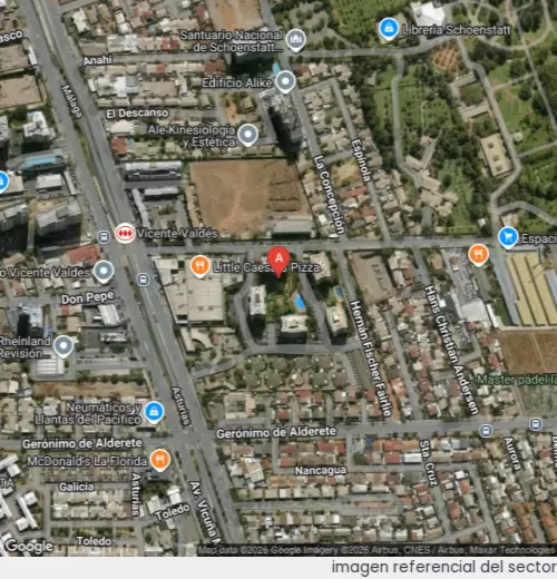 Vista satelital referencial