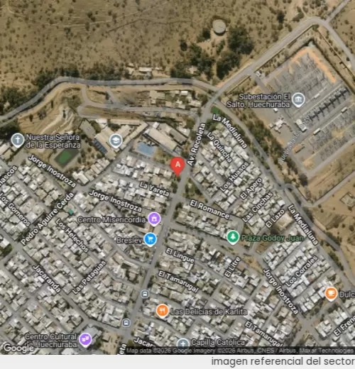 Vista satelital referencial