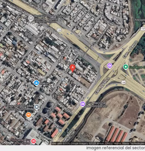 Vista satelital referencial