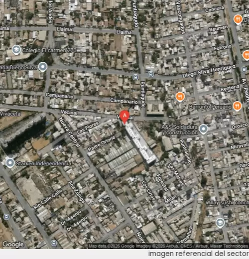Vista satelital referencial